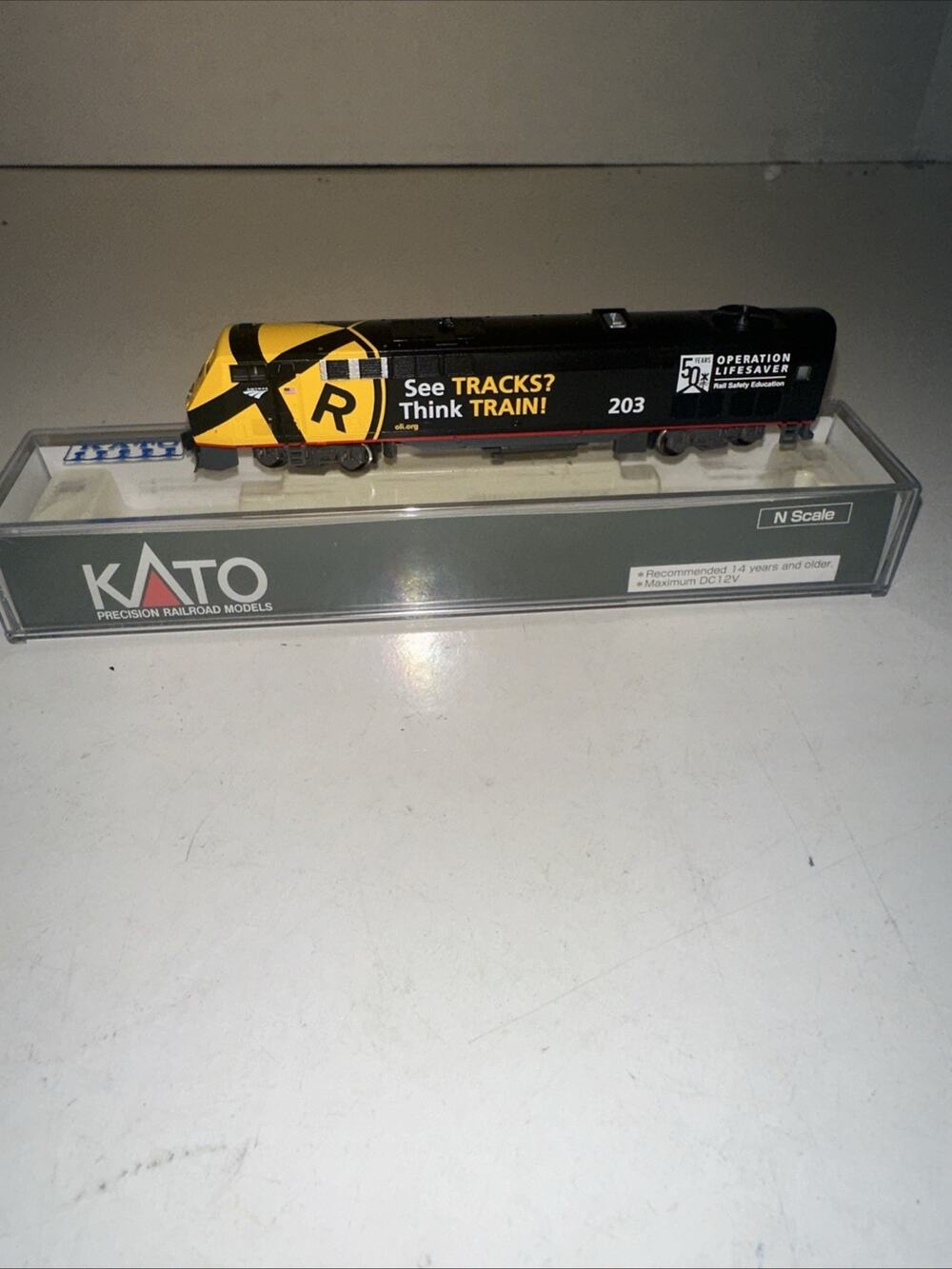 Kato N Scale GE P42 Amtrak Operation Lifesaver Locomotive